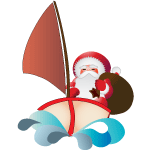 santa on the canal